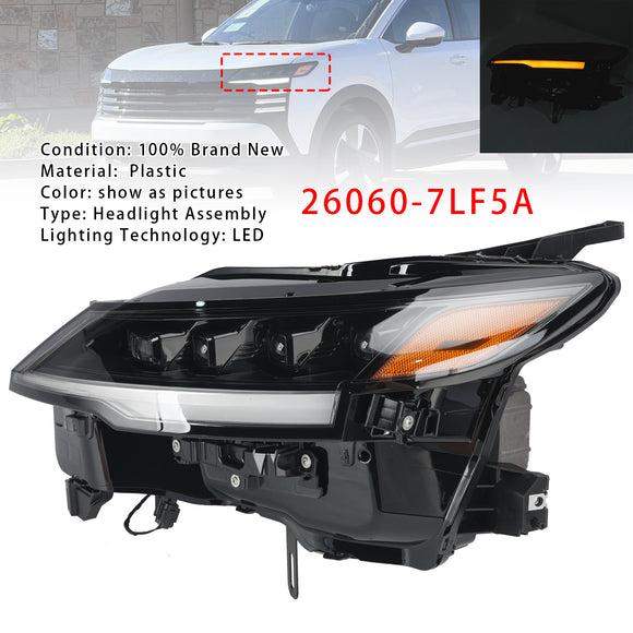2025-2026 Nissan Kicks farol LED esquerdo + direito 26060-7LF5A 26010-7LF5A
