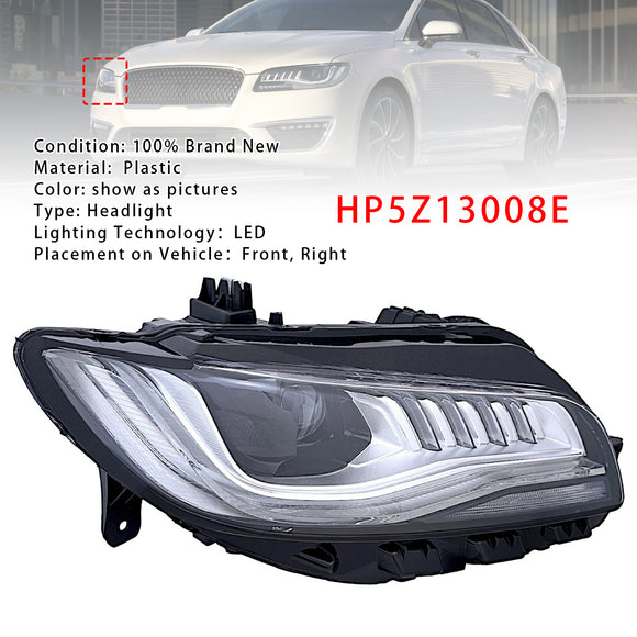 2017–2019 Lincoln MKZ links + rechts LED-Scheinwerfer mit AFS HP5Z13008F HP5Z13008E