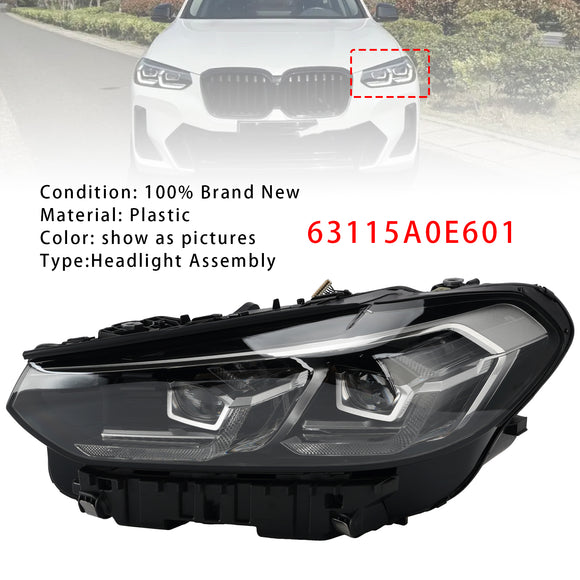 2022–2025 BMW X3 X4 G01 G02 LED-Scheinwerfer links + rechts, Chrom ohne AFS 63115A0E601 63115A0E602