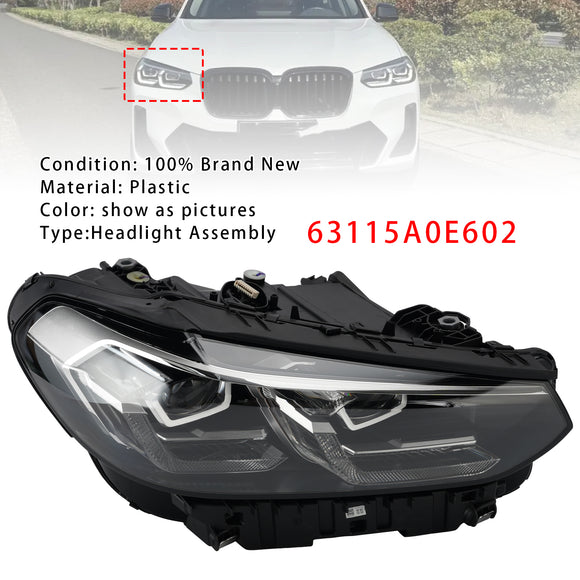 2022–2025 BMW X3 X4 G01 G02 LED-Scheinwerfer links + rechts, Chrom ohne AFS 63115A0E601 63115A0E602