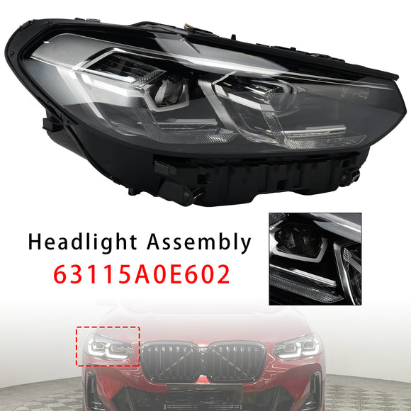 2022–2025 BMW X3 X4 G01 G02 LED-Scheinwerfer links + rechts, Chrom ohne AFS 63115A0E601 63115A0E602