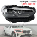 2022–2025 BMW X3 X4 G01 G02 LED-Scheinwerfer links + rechts, Chrom ohne AFS 63115A0E601 63115A0E602-91