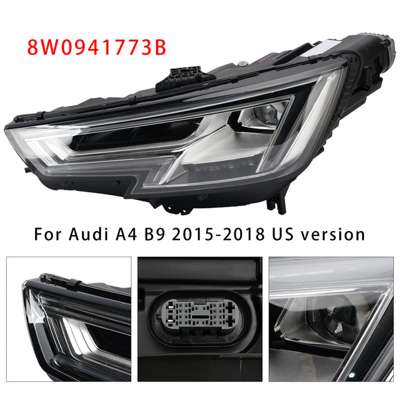2015-2018 Audi A4 B9 LED Left+Right Headlight 8W0941773B 8W0941774B