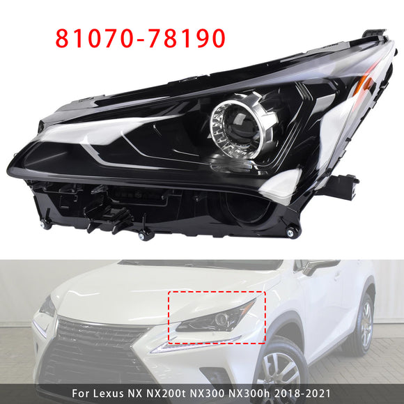2018-2021 Lexus NX NX200t NX300 NX300h Links + Rechts LED-Scheinwerfer 81070-78190 81140-78190