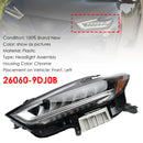 2019-2021 Nissan Maxima koplampmontage 26060-9DJ0B 26010-9DJ0B-19