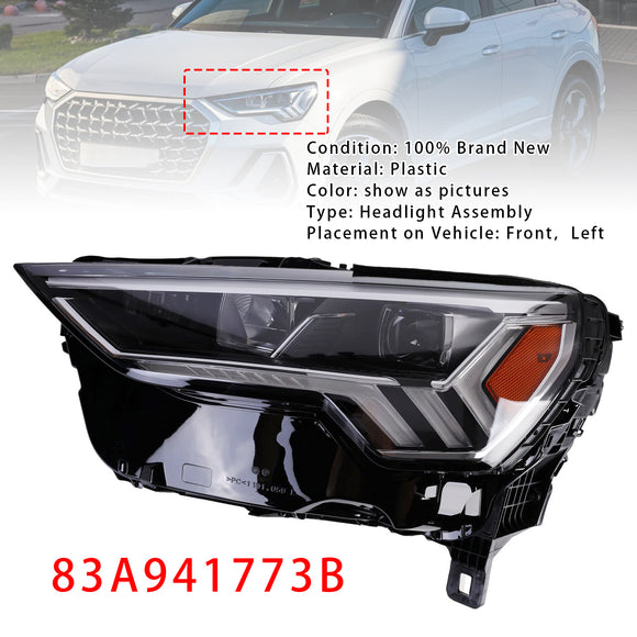 2019-2025 Audi Q3 Left+Right LED Headlight Assembly 83A941773B 83A941774B