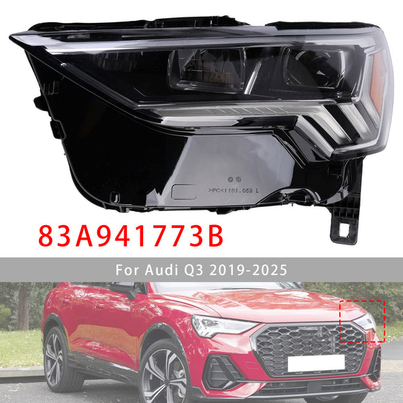2019-2025 Audi Q3 Left+Right LED Headlight Assembly 83A941773B 83A941774B
