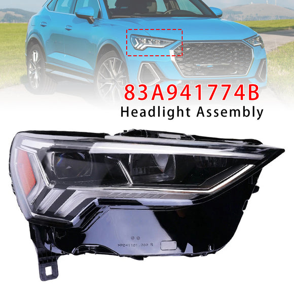 2019-2025 Audi Q3 Left+Right LED Headlight Assembly 83A941773B 83A941774B