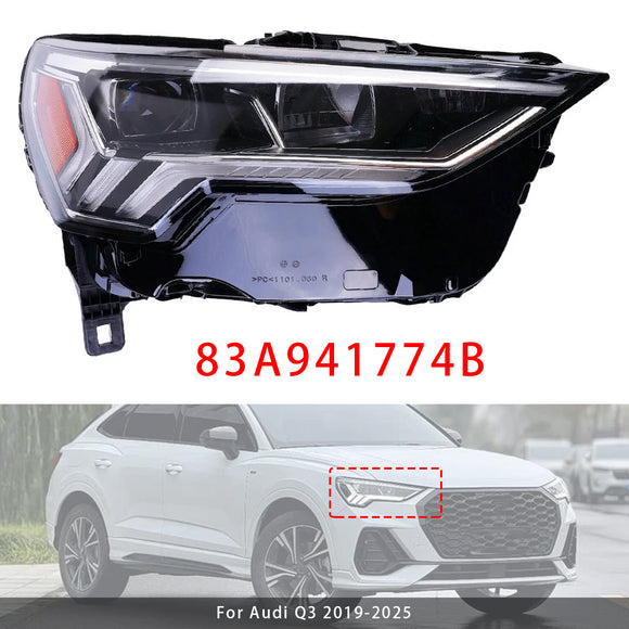 2019-2025 Audi Q3 Left+Right LED Headlight Assembly 83A941773B 83A941774B