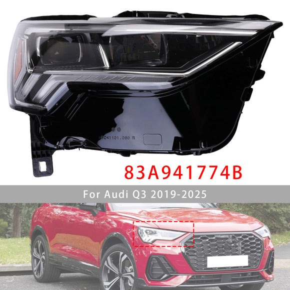 2019-2025 Audi Q3 Left+Right LED Headlight Assembly 83A941773B 83A941774B