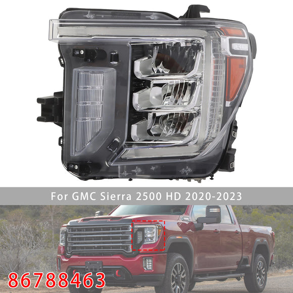 2020-2023 GMC Sierra 2500 3500 HD Conjunto de faros delanteros LED izquierdo+derecho 86788463 86788464
