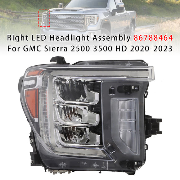 2020-2023 GMC Sierra 2500 3500 HD Conjunto de faros delanteros LED izquierdo+derecho 86788463 86788464