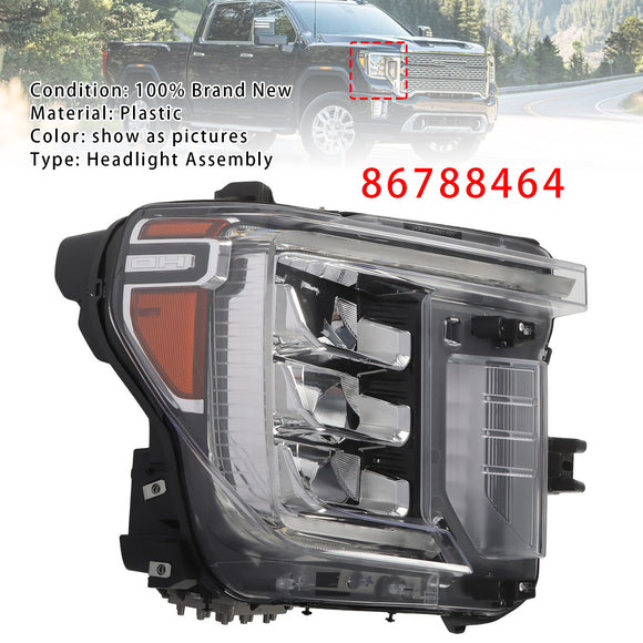 2020-2023 GMC Sierra 2500 3500 HD Conjunto de faros delanteros LED izquierdo+derecho 86788463 86788464