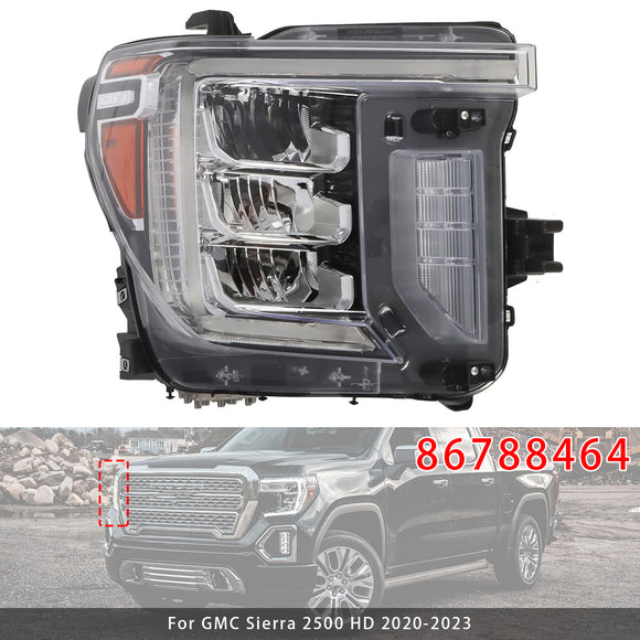2020-2023 GMC Sierra 2500 3500 HD Conjunto de faros delanteros LED izquierdo+derecho 86788463 86788464