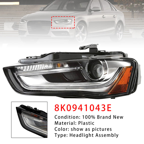 2013-2016 Audi A4 S4 Left+Right Xenon/HID Headlight w/o AFS 8K0941043E 8K0941044E