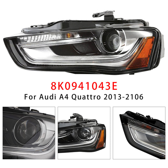 2013-2016 Audi A4 S4 Left+Right Xenon/HID Headlight w/o AFS 8K0941043E 8K0941044E