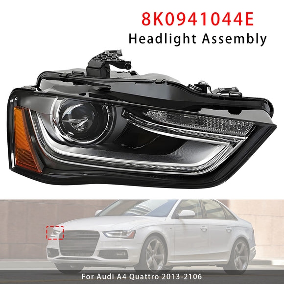 2013-2016 Audi A4 S4 Left+Right Xenon/HID Headlight w/o AFS 8K0941043E 8K0941044E