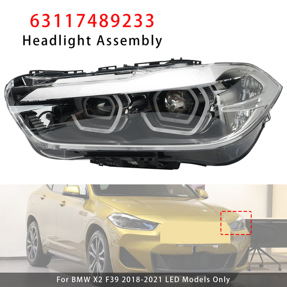 2018-2021 BMW X2 F39 Conjunto de faros LED 63117489233 63117489234