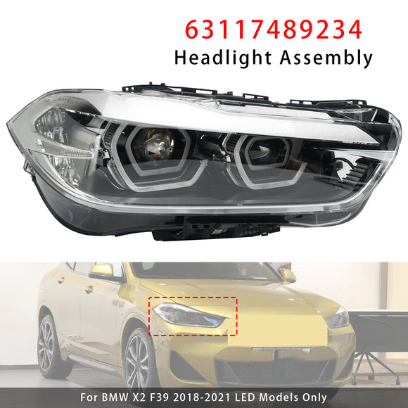 2018-2021 BMW X2 F39 Conjunto de faros LED 63117489233 63117489234