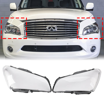 2011-2014 INFINITI QX56/QX80 US 2 Stuks Koplamp Lens Cover