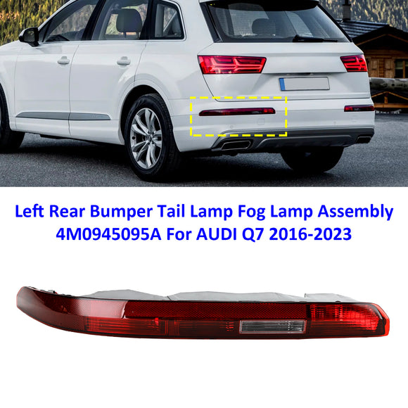 2016–2023 AUDI Q7 Links + Rechts Heckstoßstange Rückleuchte Nebelscheinwerferbaugruppe 4M0945095A 4M0945096A