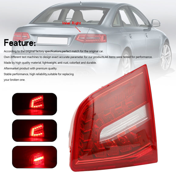 2009–2011 Audi A6 C6 Limousine, 4 Stück Innen- und Außenkoffer-LED-Rücklichtlampe 4FD945093B 4FD945094B