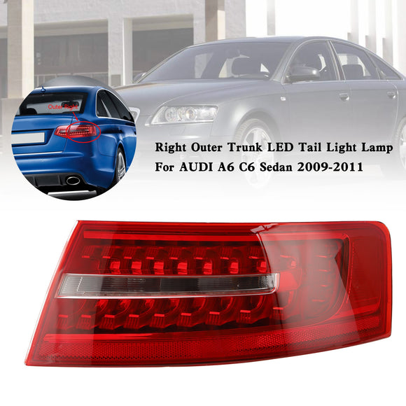 2009–2011 Audi A6 C6 Limousine, 4 Stück Innen- und Außenkoffer-LED-Rücklichtlampe 4FD945093B 4FD945094B