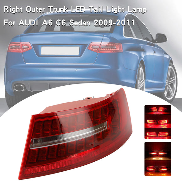 2009–2011 Audi A6 C6 Limousine, 4 Stück Innen- und Außenkoffer-LED-Rücklichtlampe 4FD945093B 4FD945094B