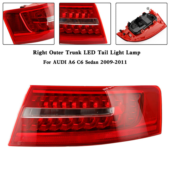 2009–2011 Audi A6 C6 Limousine, 4 Stück Innen- und Außenkoffer-LED-Rücklichtlampe 4FD945093B 4FD945094B