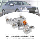 2007-2010 Mercedes W204 C-Class Left+Right Pair Tail Lamp Bulb Holder with Bulbs A2048201500 A2048201600-27