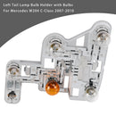 2007-2010 Mercedes W204 C-Class Left+Right Pair Tail Lamp Bulb Holder with Bulbs A2048201500 A2048201600-31