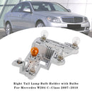 2007-2010 Mercedes W204 C-Class Left+Right Pair Tail Lamp Bulb Holder with Bulbs A2048201500 A2048201600-49
