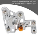 2007-2010 Mercedes W204 C-Class Left+Right Pair Tail Lamp Bulb Holder with Bulbs A2048201500 A2048201600-52