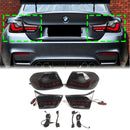2014-2020 BMW 4 Serie M4 GTS F32 F33 F82 F36 F83 L&R Gerookte LED-achterlichten, complete achterlichtunit 63217296100 63217296099-1