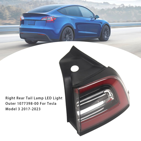 2017-2023 Tesla Model 3 / Model Y Left +Right Rear Tail Lamp LED Light 1077399-00 1077398-00