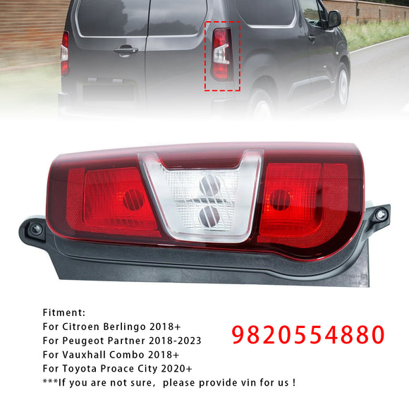 2018-2026 Vauxhall Combo Left+Right Side Rear Tail Light Back Lamp 9819235880 9820554880