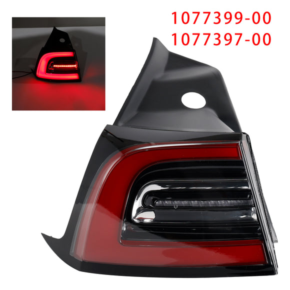 2017-2023 Tesla Model 3/Y LED-achterlicht Buitenachter links + rechts achterlicht 3-pins 1077399-00 1077397-00