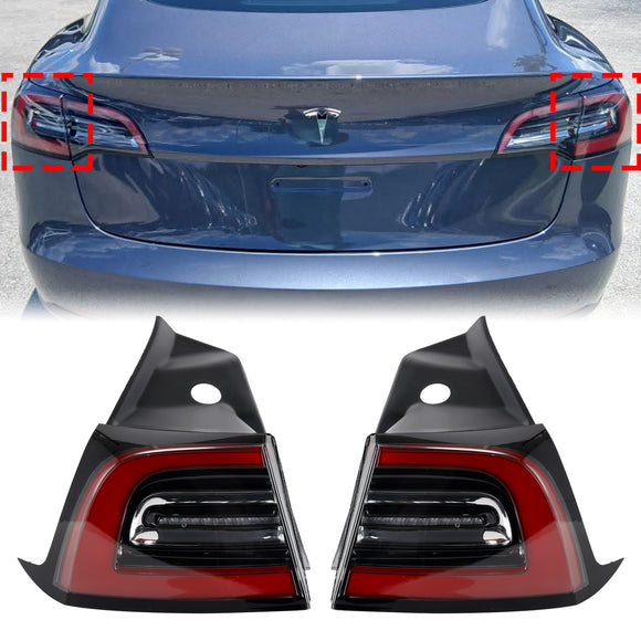 2017-2023 Tesla Model 3/Y LED-achterlicht Buitenachter links + rechts achterlicht 3-pins 1077399-00 1077397-00