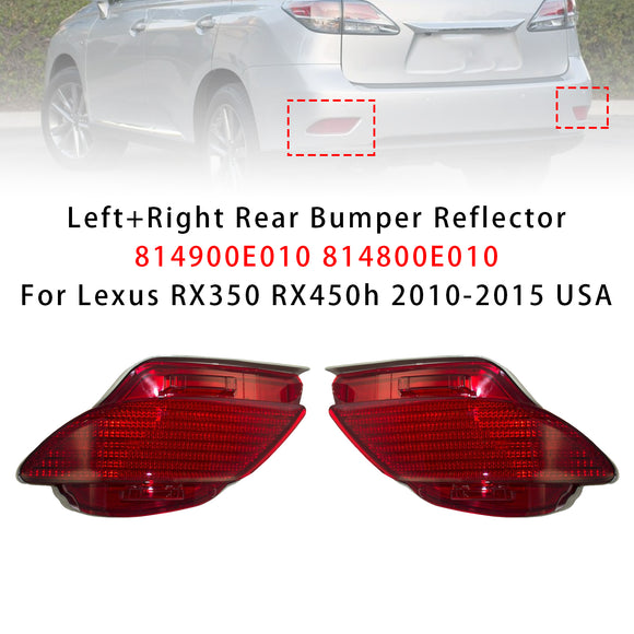 Links + Rechts Hinterer Stoßstangenreflektor 814900E010 814800E010 Für Lexus RX350 RX450h 2010-2015 USA