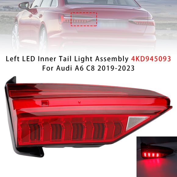 2019-2023 Audi A6 C8 4PCS Left Right Outer Inner LED Tail Light Assembly 4KD945093 4K5945093