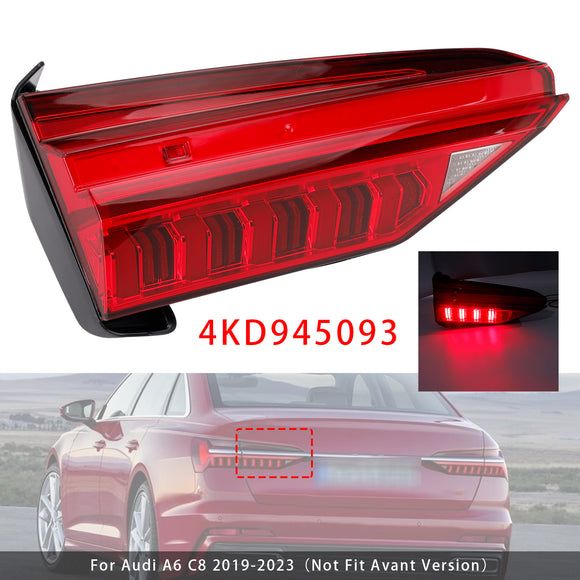 2019-2023 Audi A6 C8 4PCS Left Right Outer Inner LED Tail Light Assembly 4KD945093 4K5945093