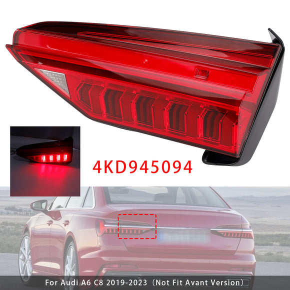 2019-2023 Audi A6 C8 4PCS Left Right Outer Inner LED Tail Light Assembly 4KD945093 4K5945093