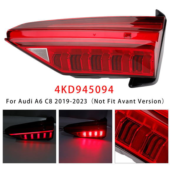 2019-2023 Audi A6 C8 4PCS Left Right Outer Inner LED Tail Light Assembly 4KD945093 4K5945093