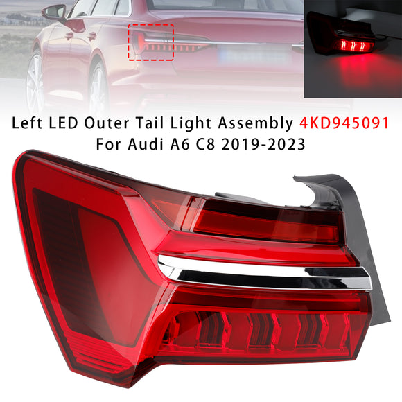 2019-2023 Audi A6 C8 4PCS Left Right Outer Inner LED Tail Light Assembly 4KD945093 4K5945093