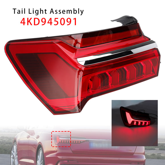 2019-2023 Audi A6 C8 4PCS Left Right Outer Inner LED Tail Light Assembly 4KD945093 4K5945093