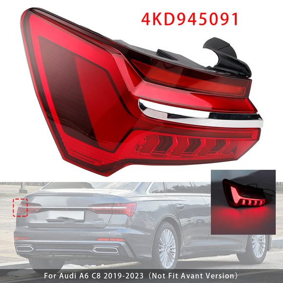 2019-2023 Audi A6 C8 4PCS Left Right Outer Inner LED Tail Light Assembly 4KD945093 4K5945093
