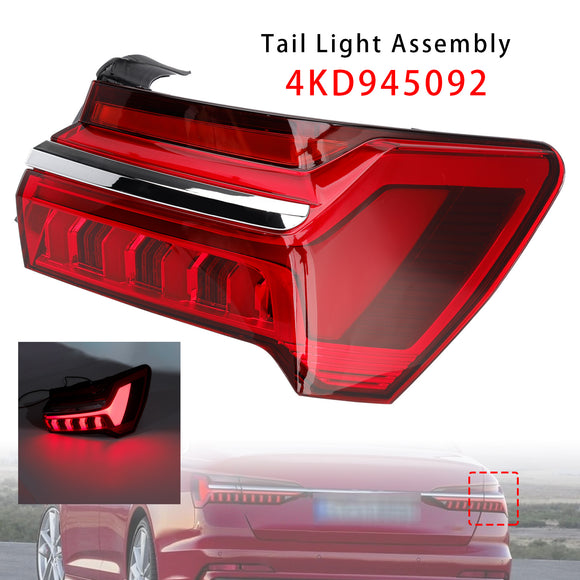 2019-2023 Audi A6 C8 4PCS Left Right Outer Inner LED Tail Light Assembly 4KD945093 4K5945093