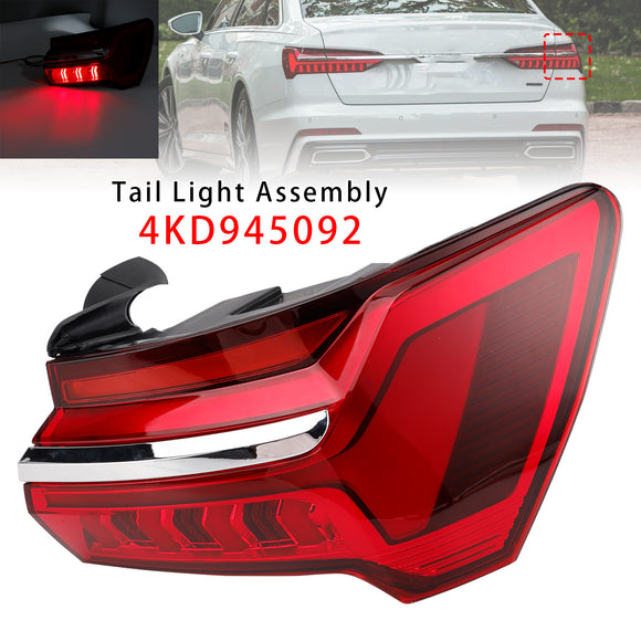 2019-2023 Audi A6 C8 4PCS Left Right Outer Inner LED Tail Light Assembly 4KD945093 4K5945093