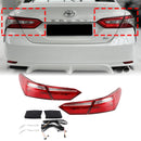 2018-2021 Toyota Camry Sedan 4DR links + rechts rode LED-remachterlichten achter-1