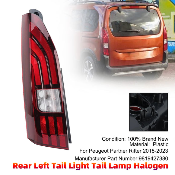 Achterlicht links + rechts achterlicht halogeen voor Peugeot Partner Rifter 18-2023